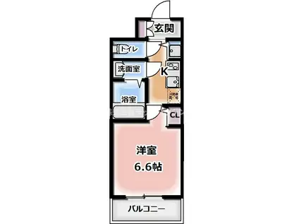 プレサンス天神橋スカイル(1K/11階)の間取り写真