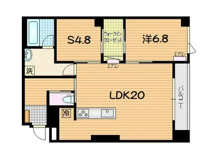 IINE(1SLDK/3階)の間取り写真