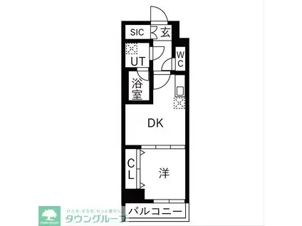 OAKLANCE 森下II(1DK/15階)の間取り写真