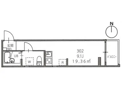 フォレスト大島(ワンルーム/3階)の間取り写真