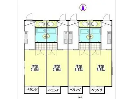 アークハイツ(1K/2階)の間取り写真