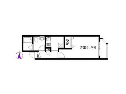 シェソワ奥沢(1K/1階)の間取り写真