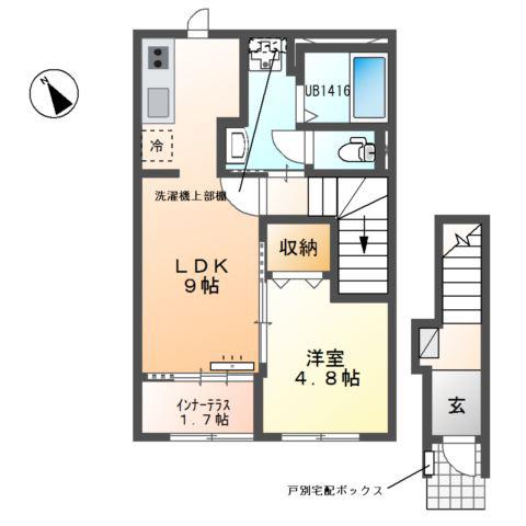 NEOリバティ(1LDK/2階)の間取り写真