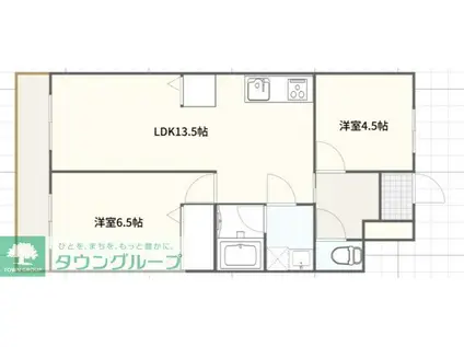 ウエストパレス蕨II(2LDK/5階)の間取り写真