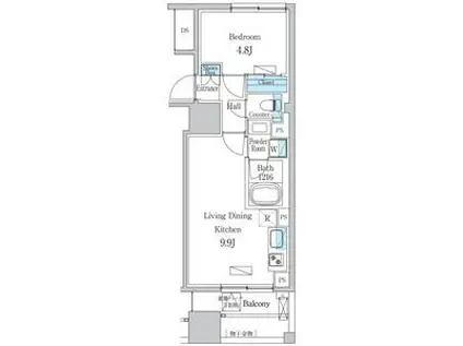 デュオフラッツ今池フレナ(1LDK/2階)の間取り写真