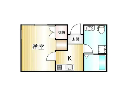 FLAT S SYOEI(1K/1階)の間取り写真