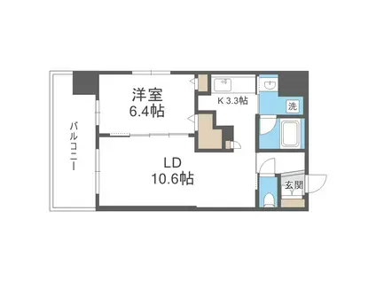 COH RESIDENCE 札幌(1LDK/7階)の間取り写真