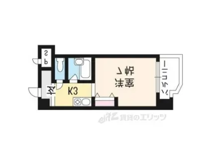 ホープ堀川(1K/6階)の間取り写真