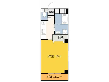 メルベーユ善江(1K/3階)の間取り写真