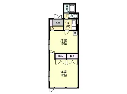 林ビル(2K/1階)の間取り写真