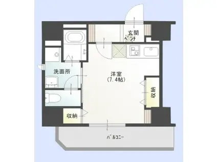 RISE脇田本町II(ワンルーム/6階)の間取り写真