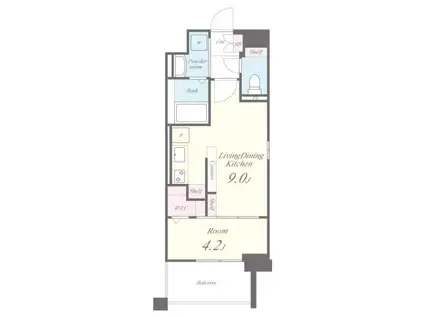 アーヴェンス吉塚(1LDK/1階)の間取り写真