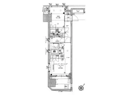 ライオンズアイル赤坂(1LDK/11階)の間取り写真