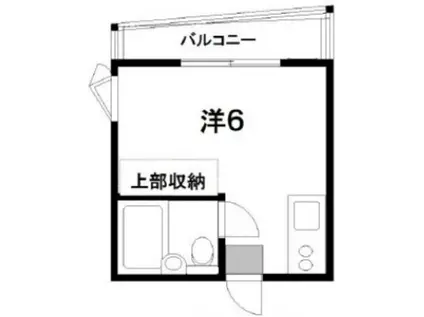 ホワイトハイム(ワンルーム/2階)の間取り写真