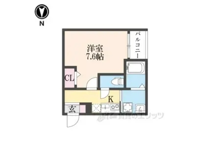 INOVE寝屋川(1K/2階)の間取り写真