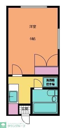 コーポ英(ワンルーム/1階)の間取り写真
