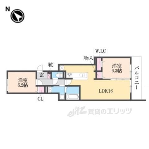 STグランツ(2LDK/3階)の間取り写真