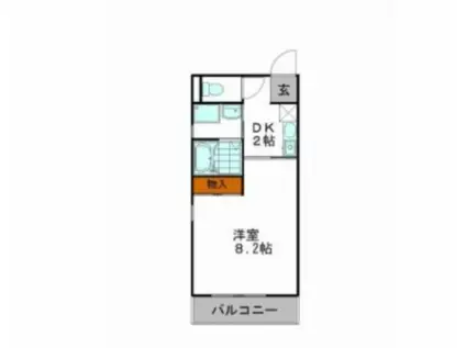 パークサイド姫路(1K/1階)の間取り写真