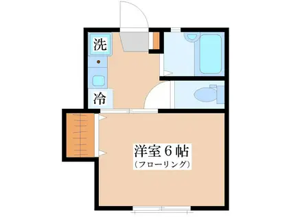 フリージア(1K/1階)の間取り写真