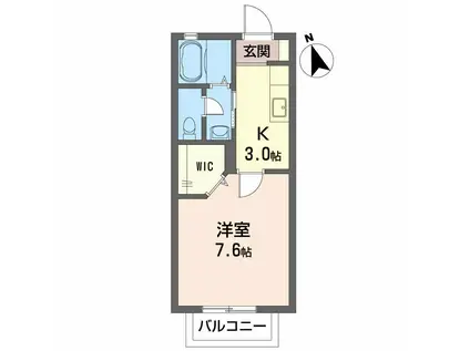 シャーメゾンWITH-K(1K/1階)の間取り写真