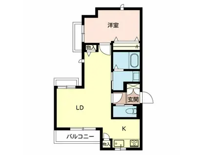 シャーメゾン スペランツァ(1LDK/2階)の間取り写真