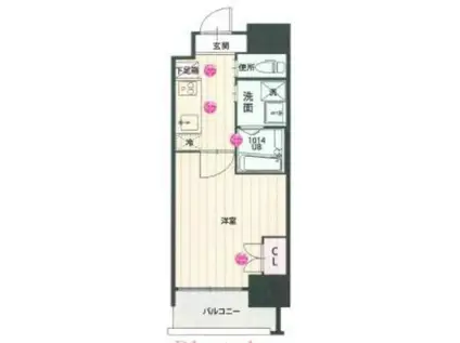 CLUB ORIENT BLD NO.102(2K/7階)の間取り写真