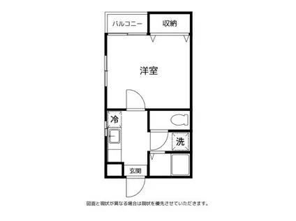 ピーチハウス寺町(1K/1階)の間取り写真