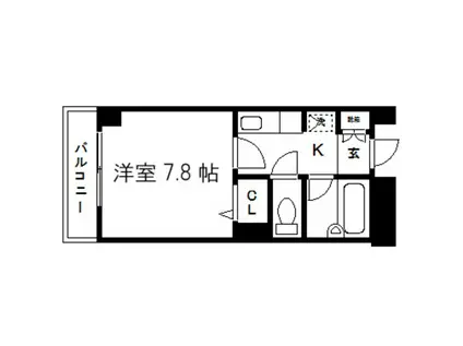 サンハイツ台原(1K/3階)の間取り写真