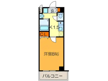 MPLAZA布施駅前(1K/4階)の間取り写真