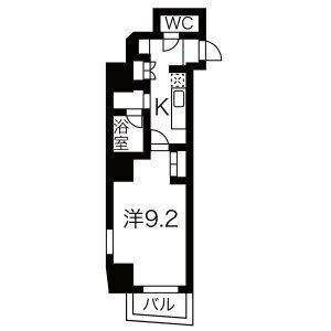 イースタンヒルズ八事(1K/10階)の間取り写真