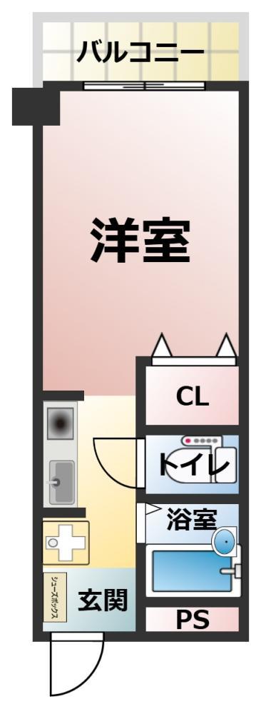 酒造ビル(1K/3階)の間取り写真