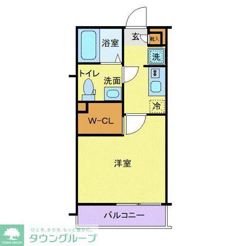 ラフィーナー松戸(1K/2階)の間取り写真