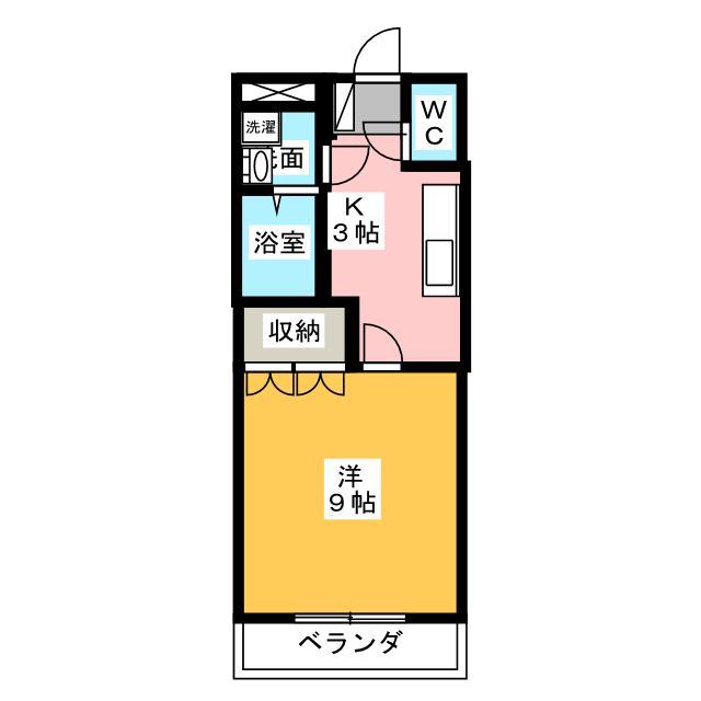 サンモール中島A(1K/1階)の間取り写真