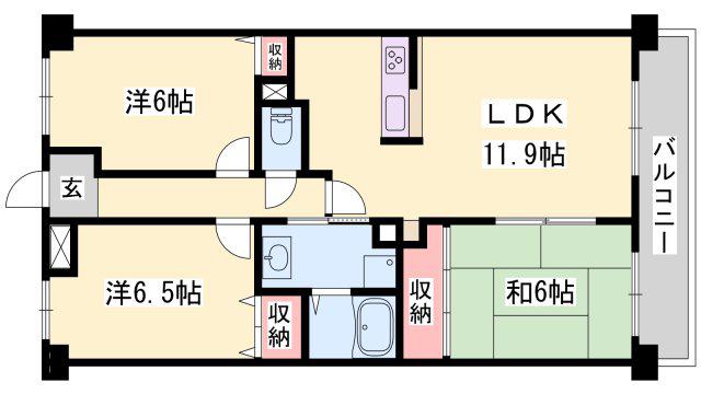 パストラル青山(3LDK/2階)の間取り写真