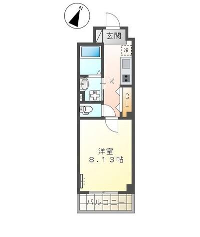 WING COURT(1K/3階)の間取り写真
