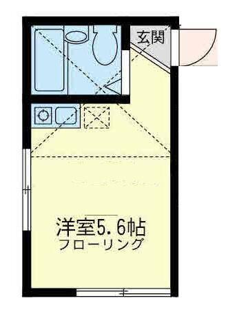 ネオステージ下末吉壱番館(ワンルーム/2階)の間取り写真