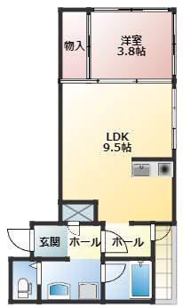なごみマンション(1LDK/3階)の間取り写真