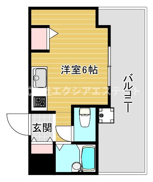 ルミエール四ツ橋(ワンルーム/8階)の間取り写真