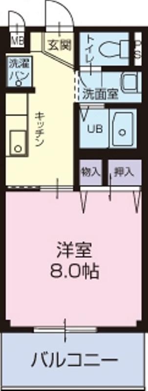 PINETREE RESIDENCE(1K/2階)の間取り写真