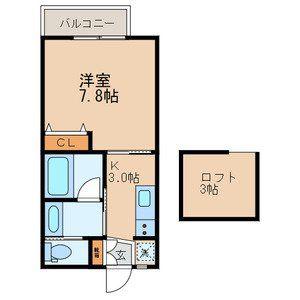 アルグランデII(1K/2階)の間取り写真