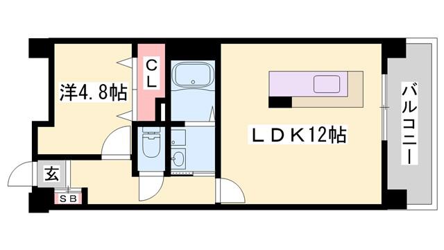 THE MUSE駅南(1LDK/3階)の間取り写真