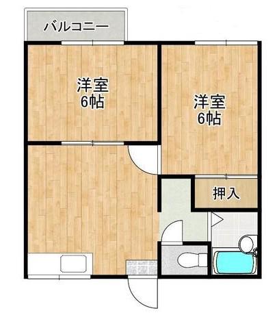 リシアンサス宮野(1LDK/1階)の間取り写真