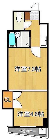 ロイヤルマキシム(2K/4階)の間取り写真