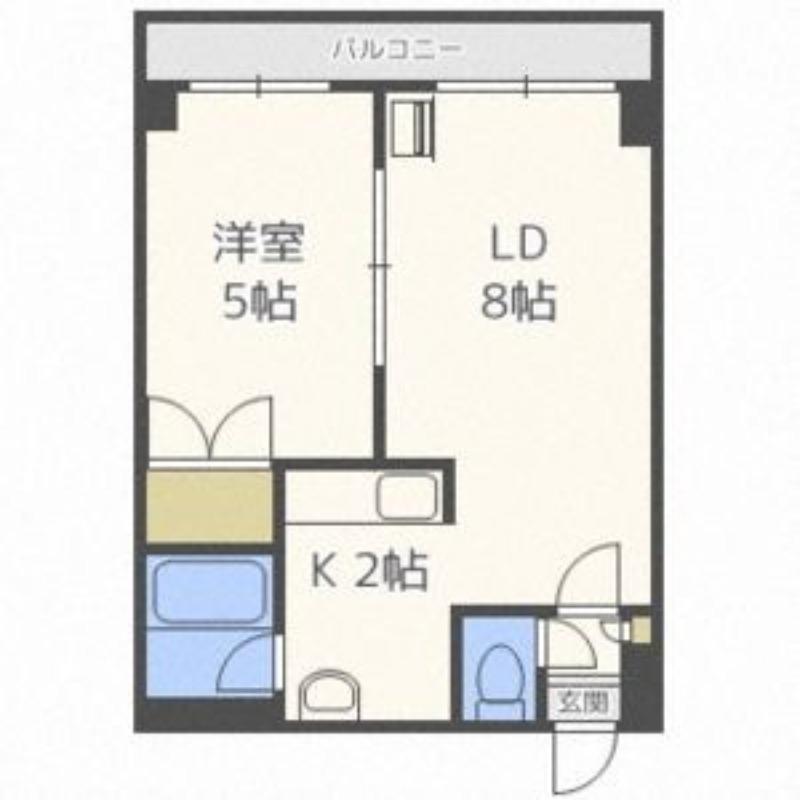 セントポーリア参番館(1LDK/1階)の間取り写真