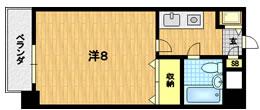 アーバンツリーラムウト36(1K/3階)の間取り写真