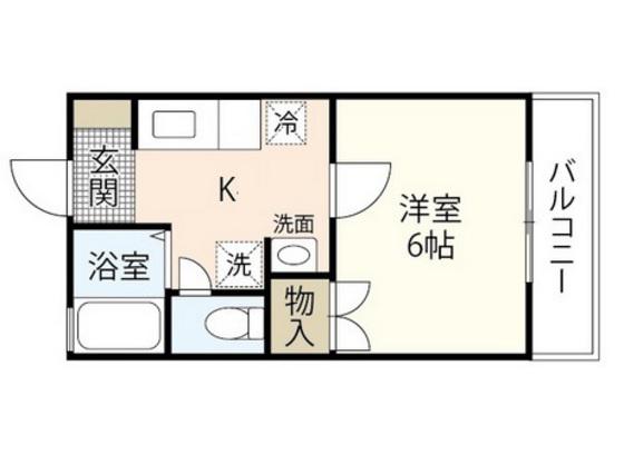 プロト1(1K/2階)の間取り写真