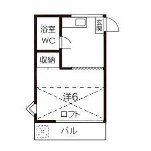 メゾンK(1K/2階)の間取り写真