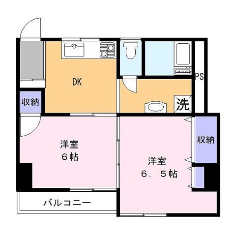 コンバイン新杉田(2DK/4階)の間取り写真