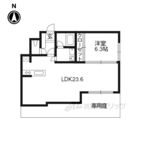 BELCASA(1LDK/1階)の間取り写真