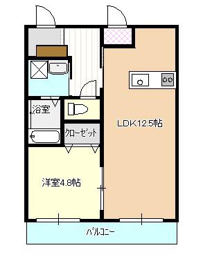MK MAISON VIVACE(1LDK/1階)の間取り写真